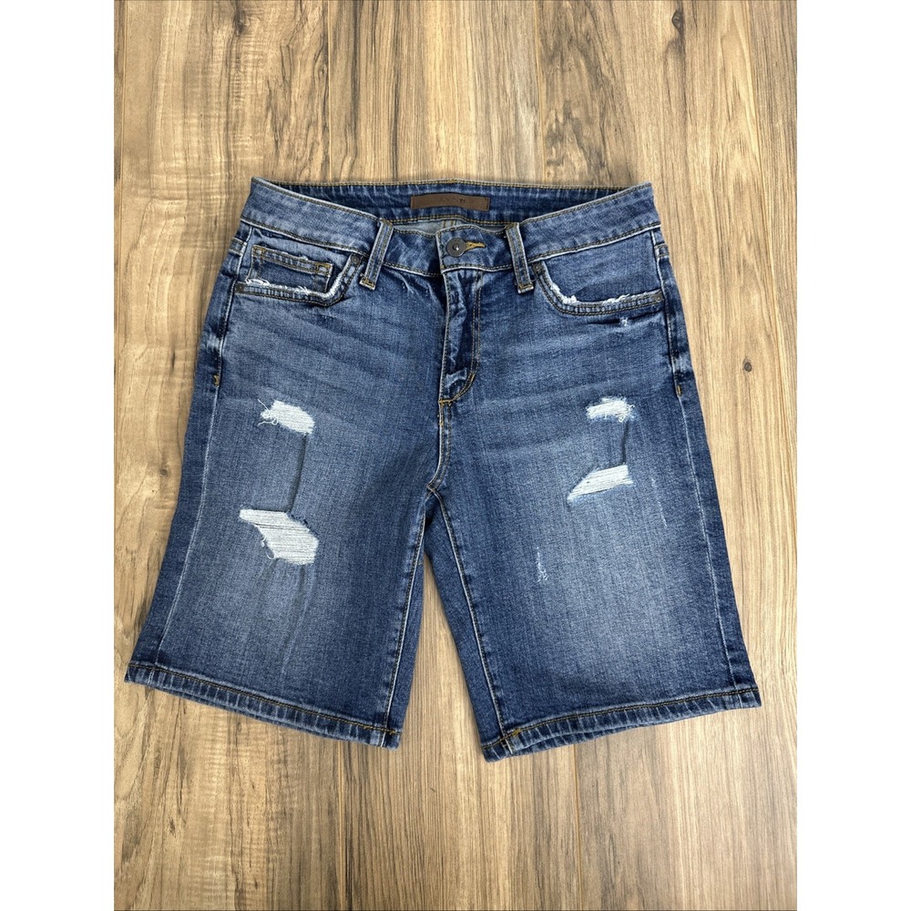 Joe's Women'sโ Shorts Size 27 Dark Wash Ripped Blue